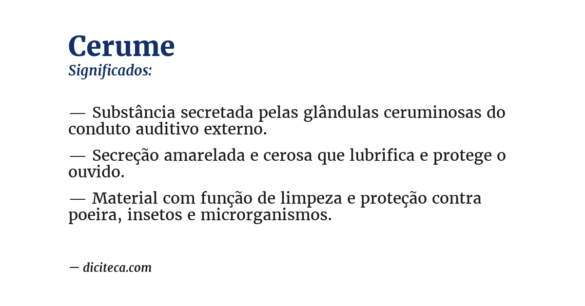 Significado de cerume