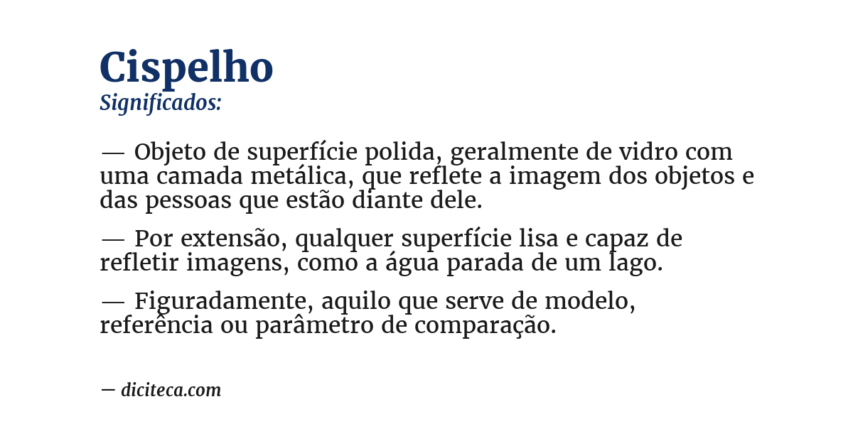 Significado de cispelho
