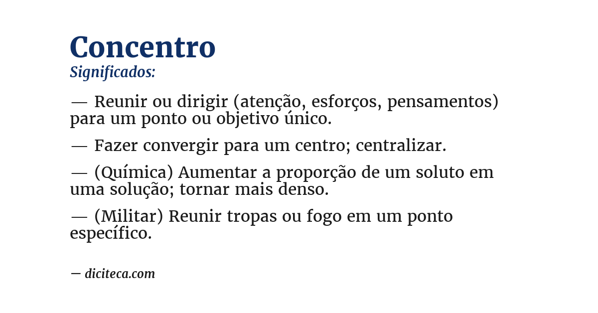 Significado de concentro