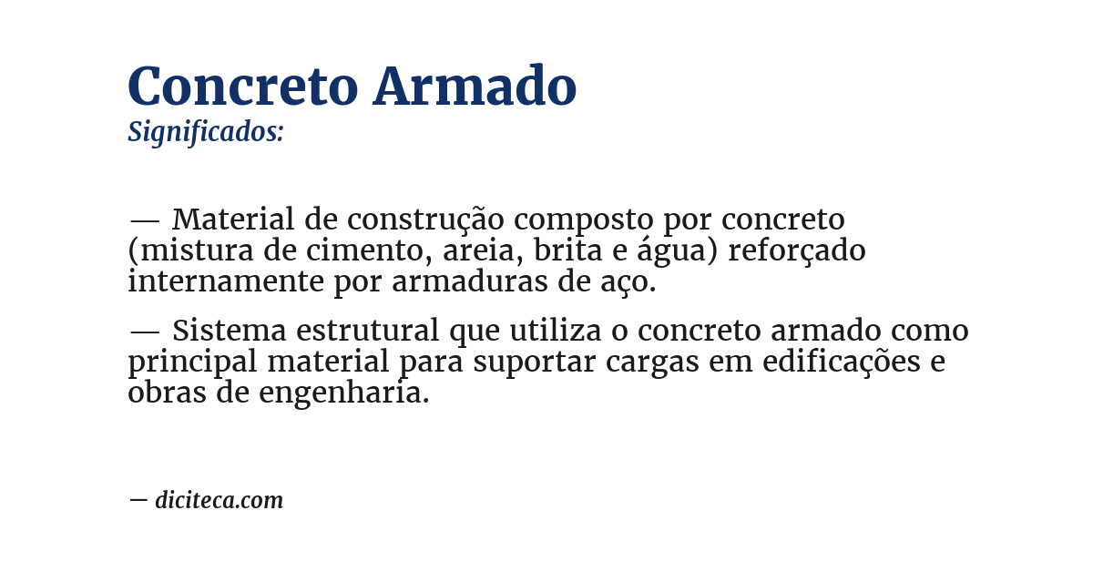 Significado de concreto armado
