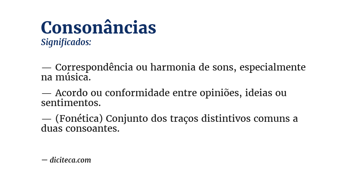 Significado de consonâncias