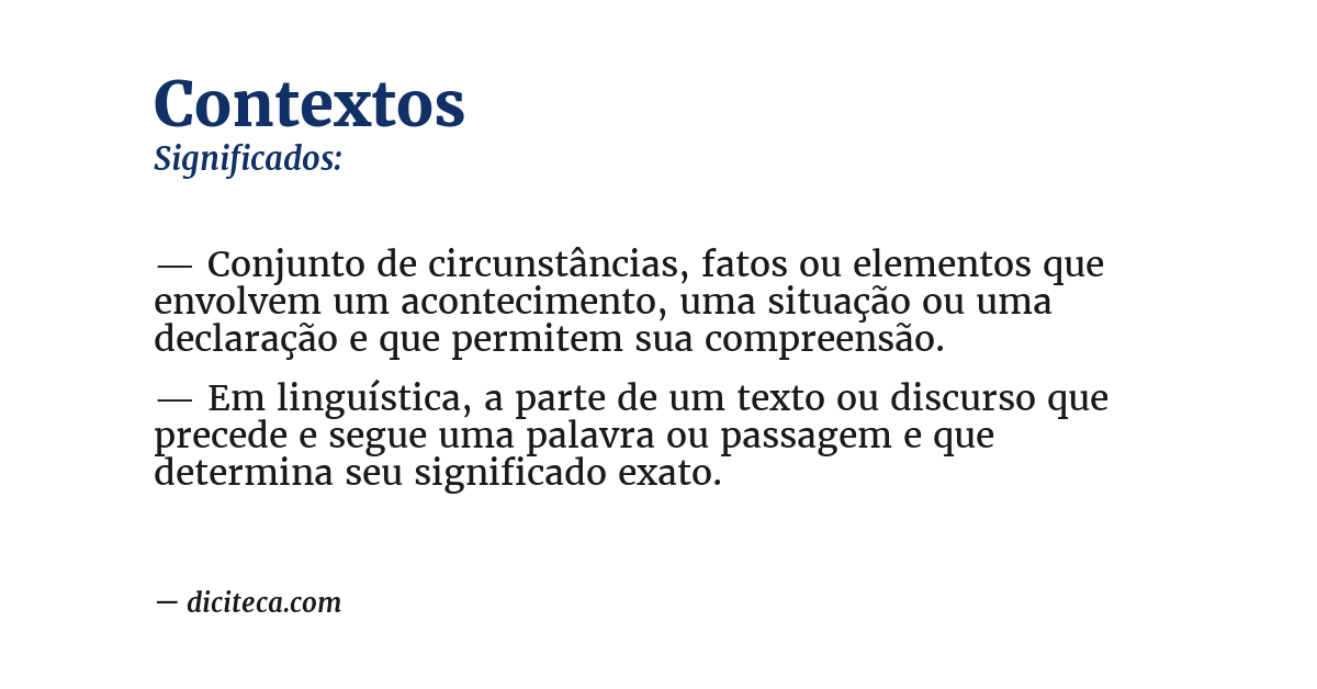 Significado de contextos