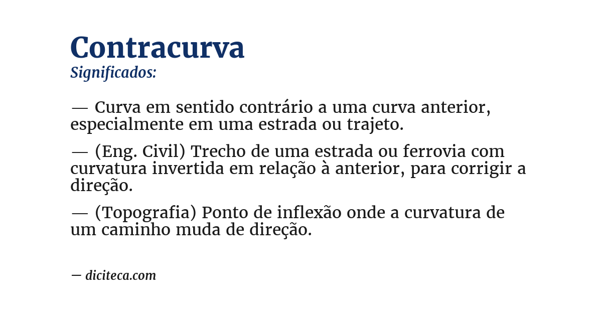 Significado de contracurva