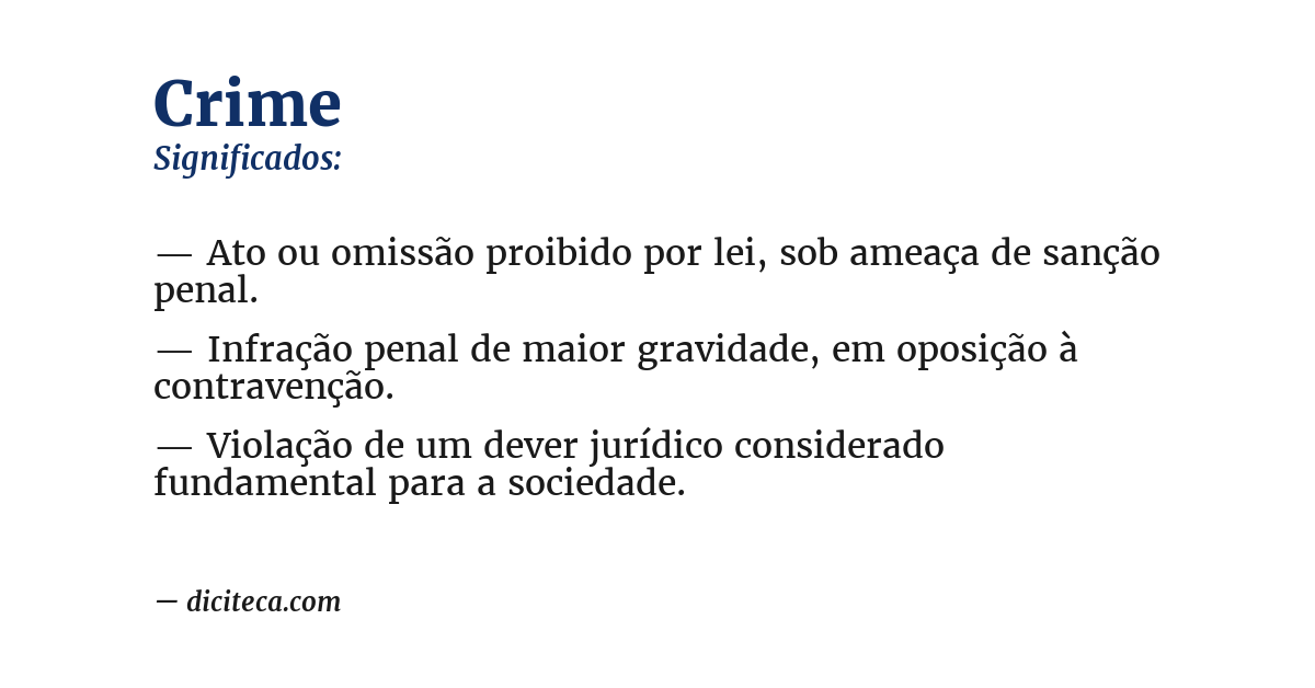 Significado de crime