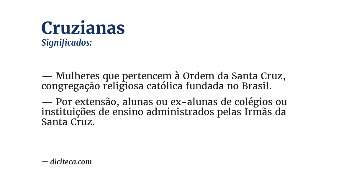 Significado de cruzianas