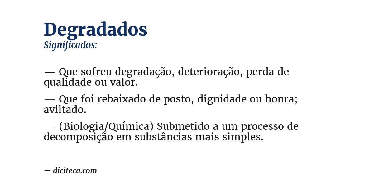 Significado de degradados