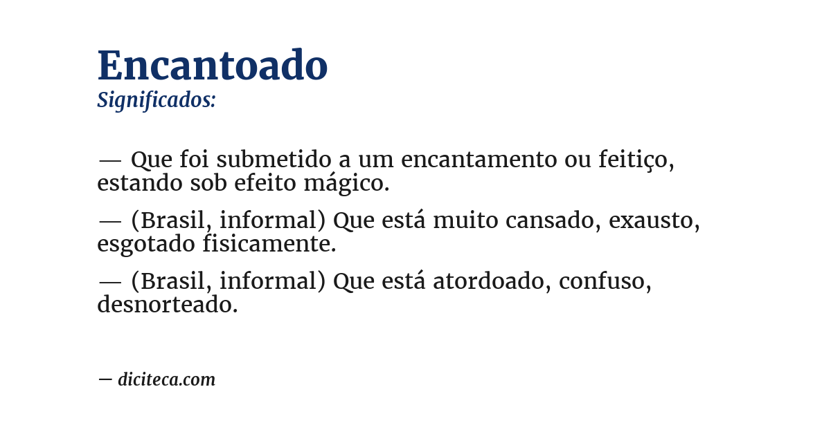 Significado de encantoado