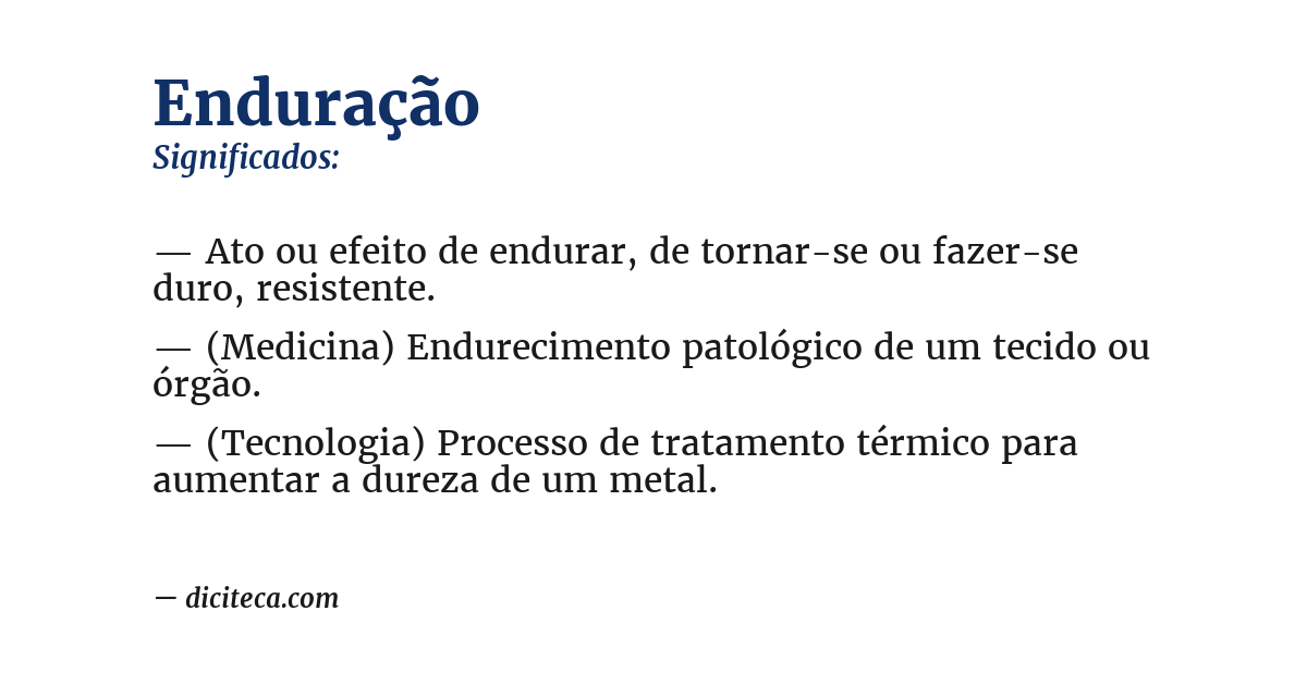 Significado de enduração