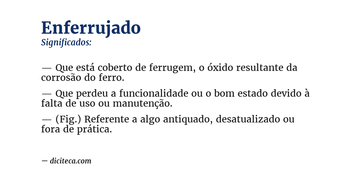 Significado de enferrujado
