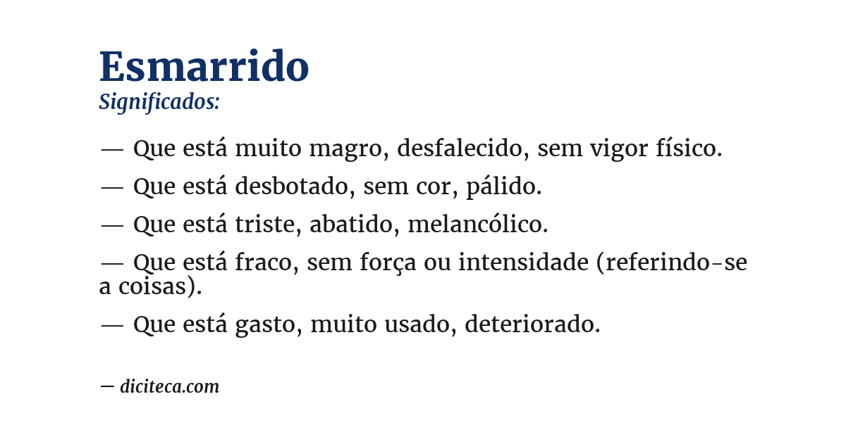 Significado de esmarrido