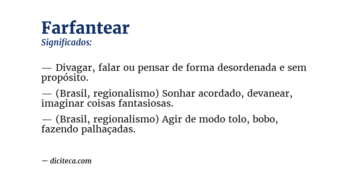 Significado de farfantear
