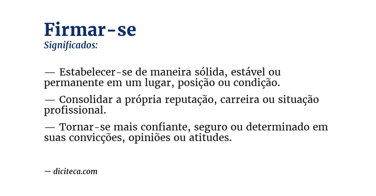 Significado de firmar-se