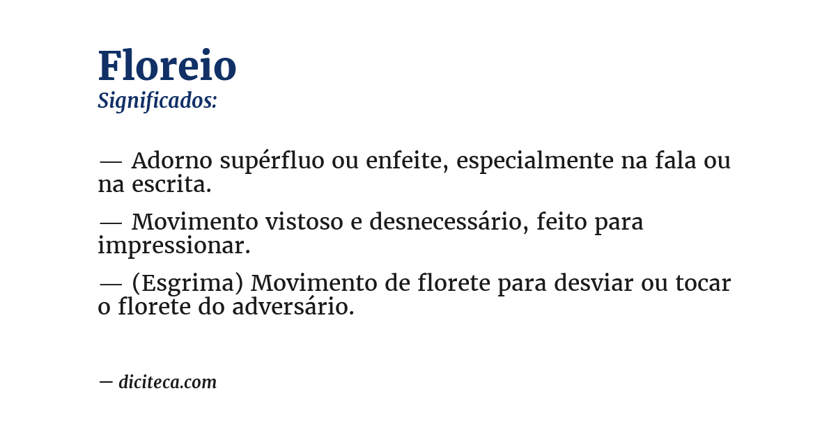 Significado de floreio