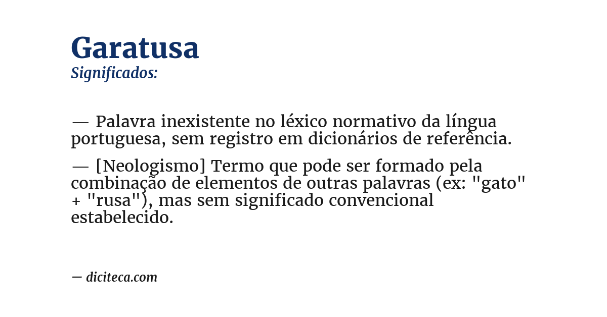 Significado de garatusa