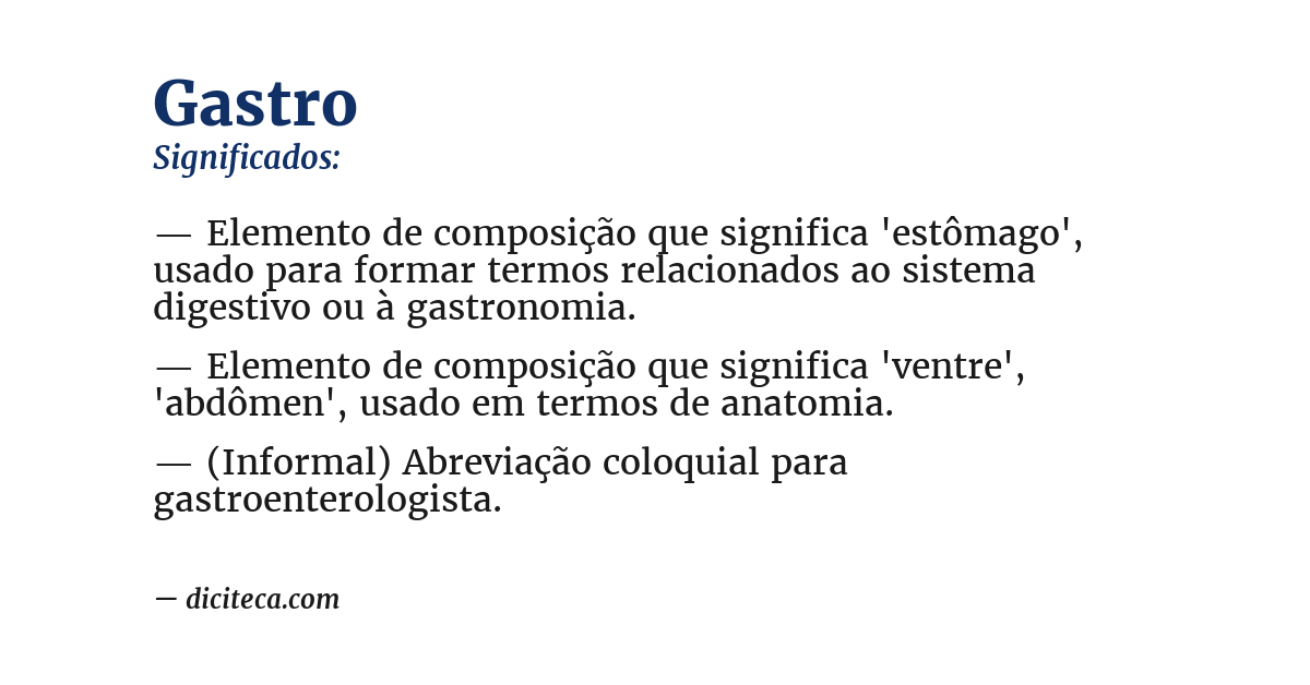 Significado de gastro