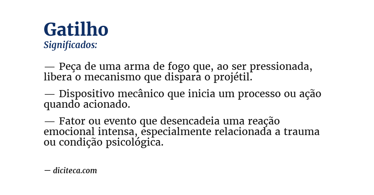 Significado de gatilho