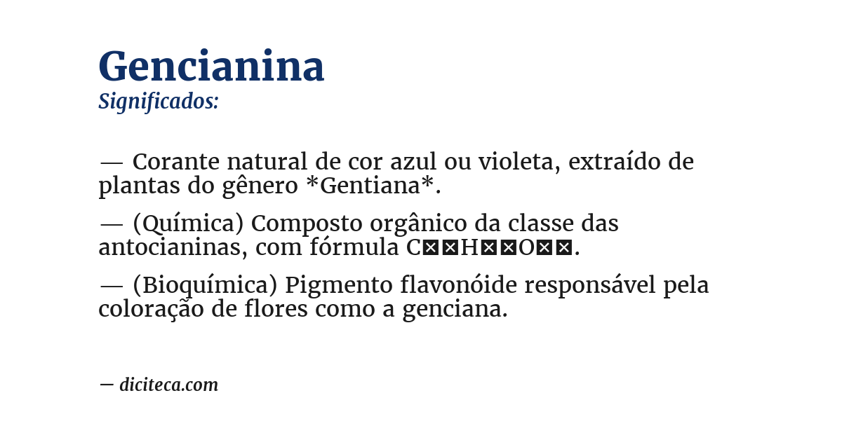 Significado de gencianina