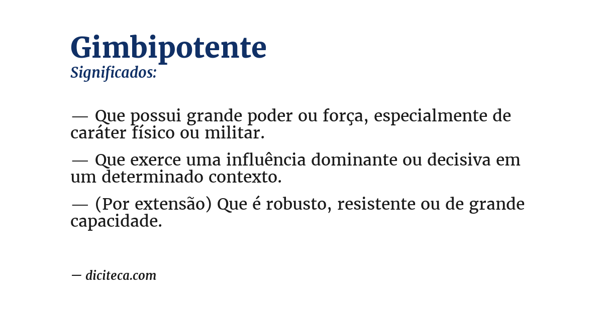 Significado de gimbipotente