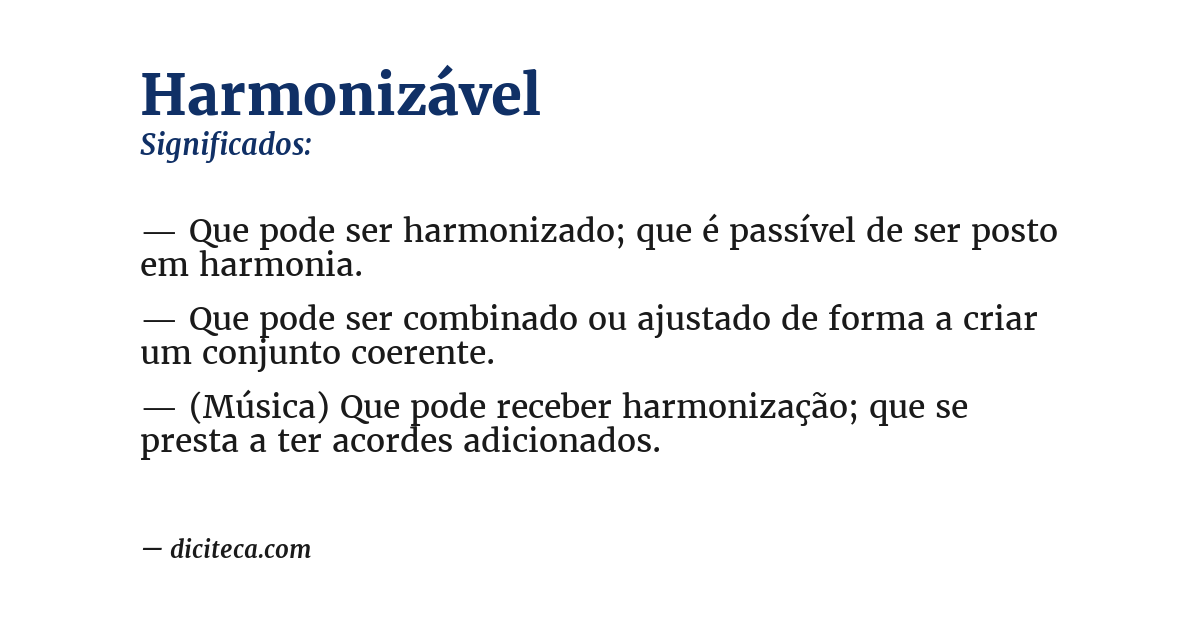 Significado de harmonizável