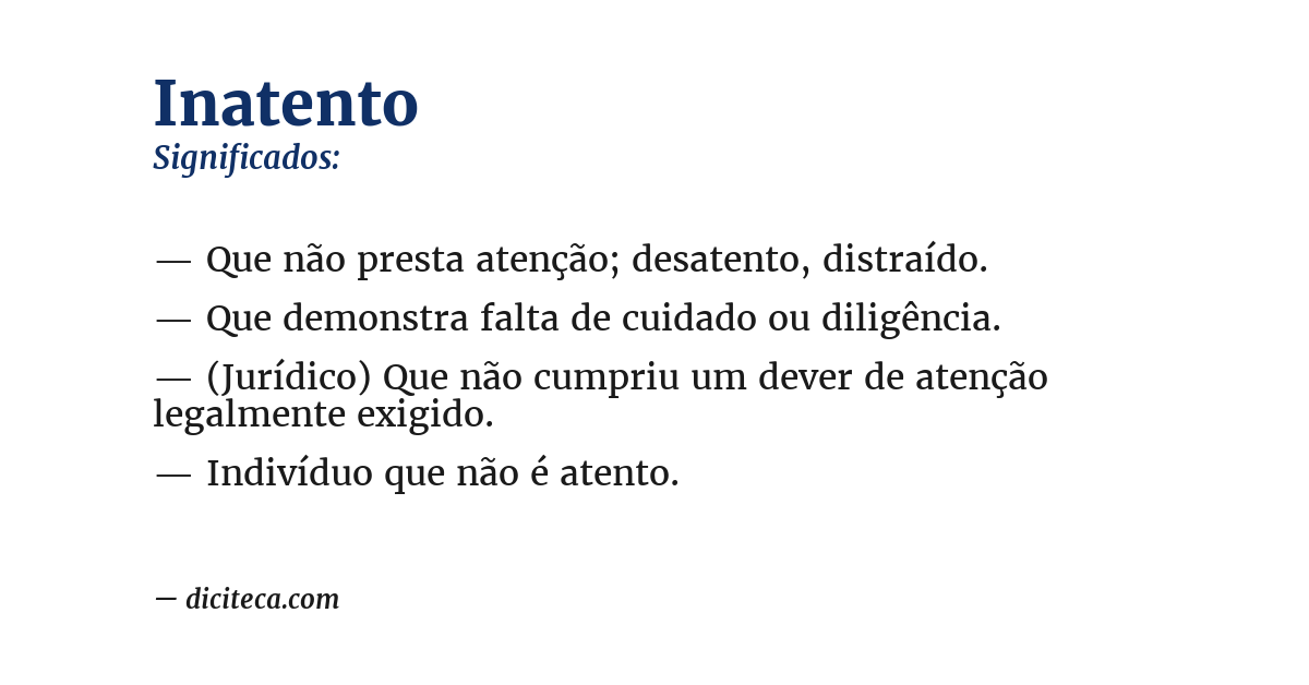 Significado de inatento
