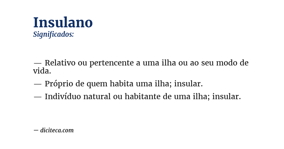 Significado de insulano