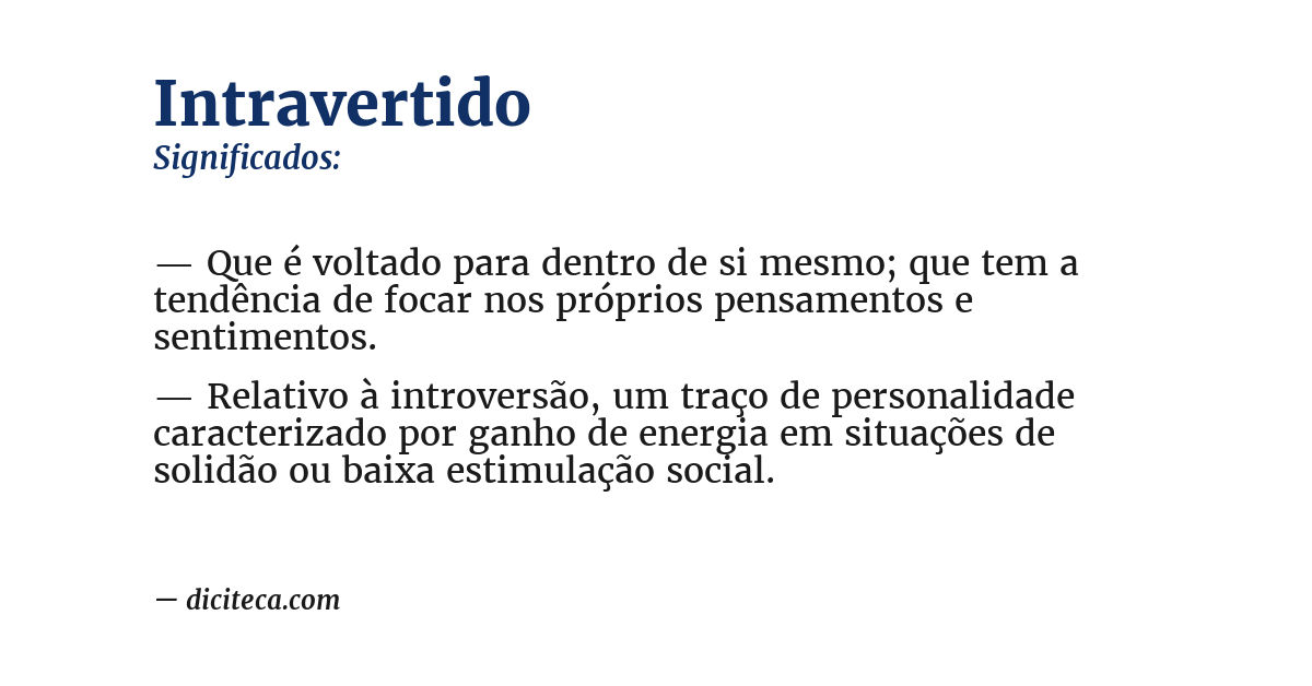 Significado de intravertido