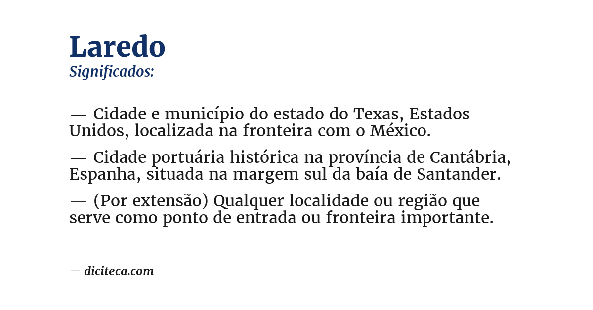 Significado de laredo