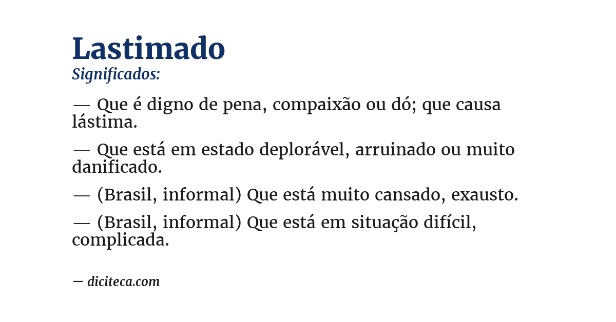Significado de lastimado