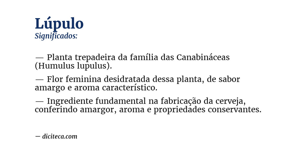 Significado de lúpulo