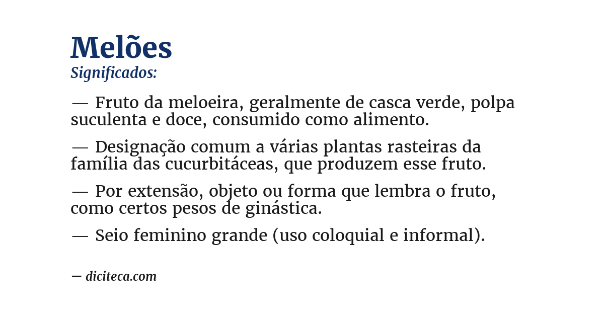 Significado de melões