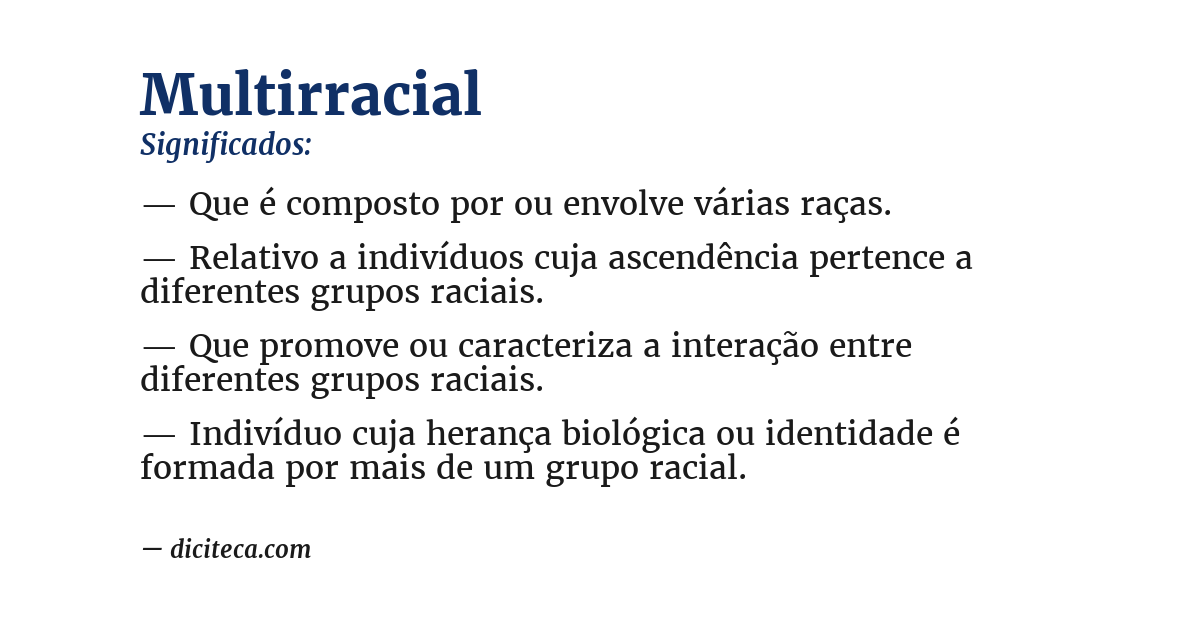 Significado de multirracial