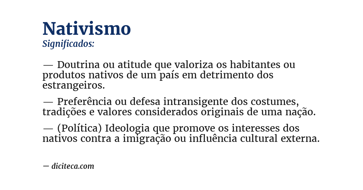 Significado de nativismo