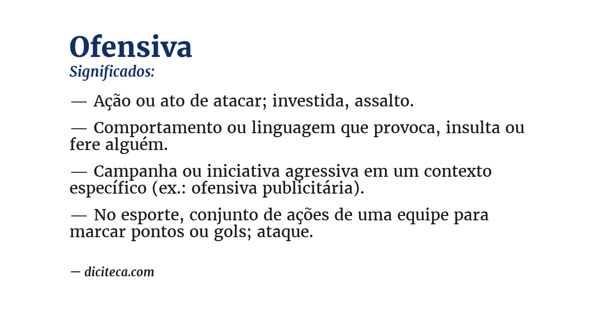 Significado de ofensiva