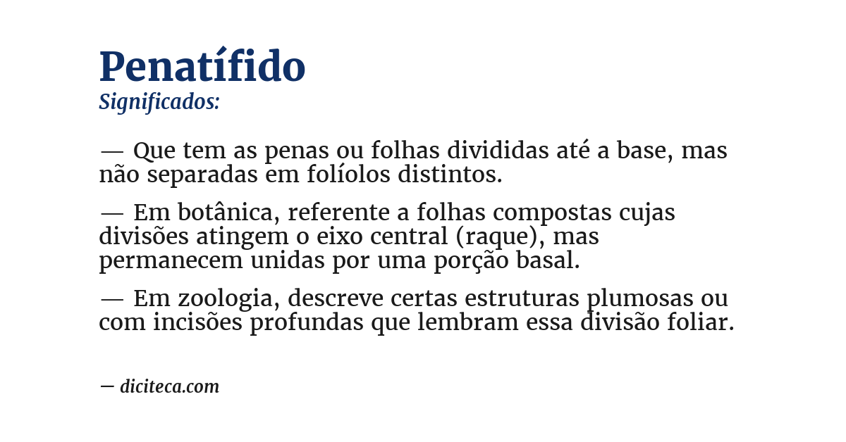Significado de penatífido