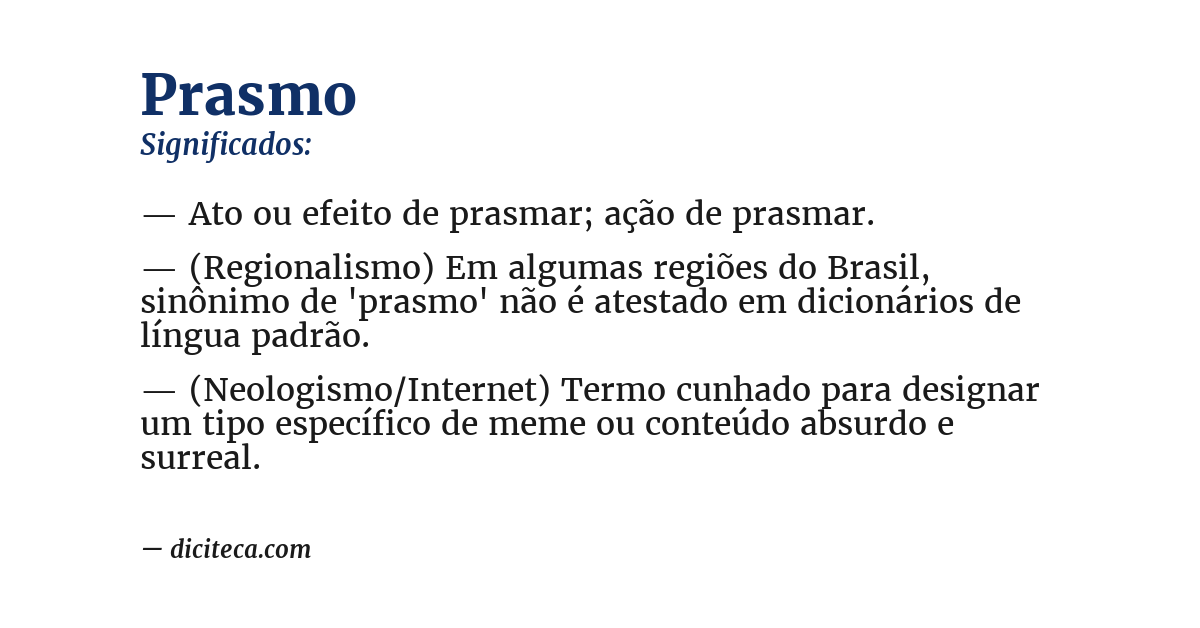 Significado de prasmo