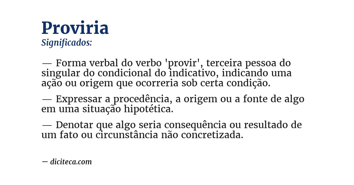 Significado de proviria