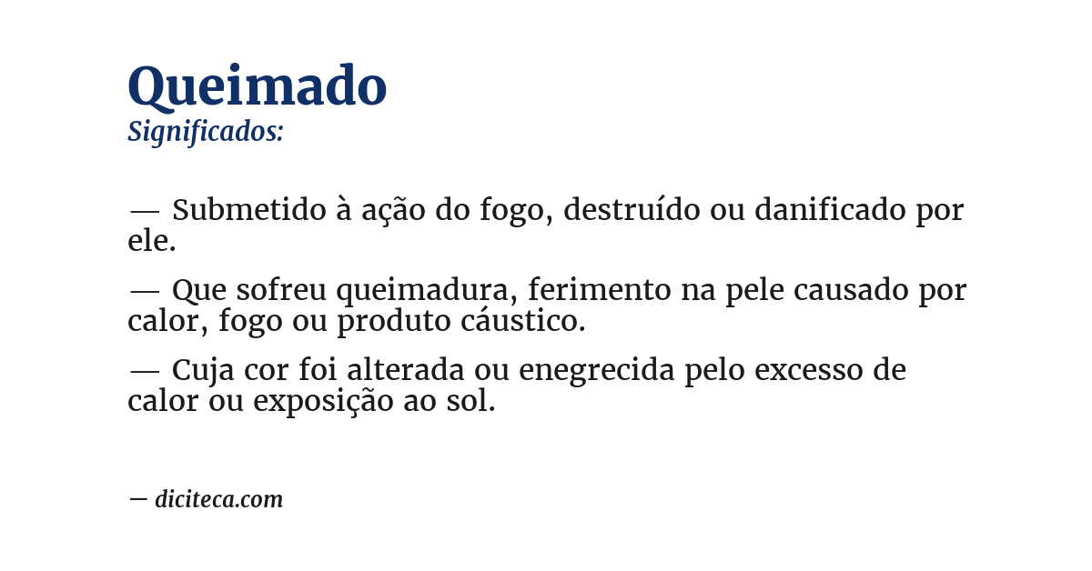 Significado de queimado