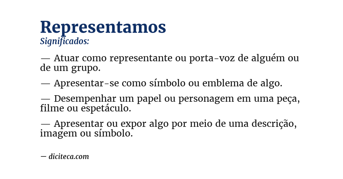 Significado de representamos