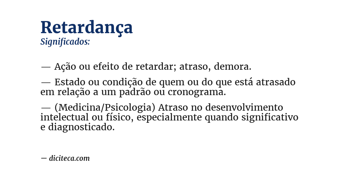 Significado de retardança
