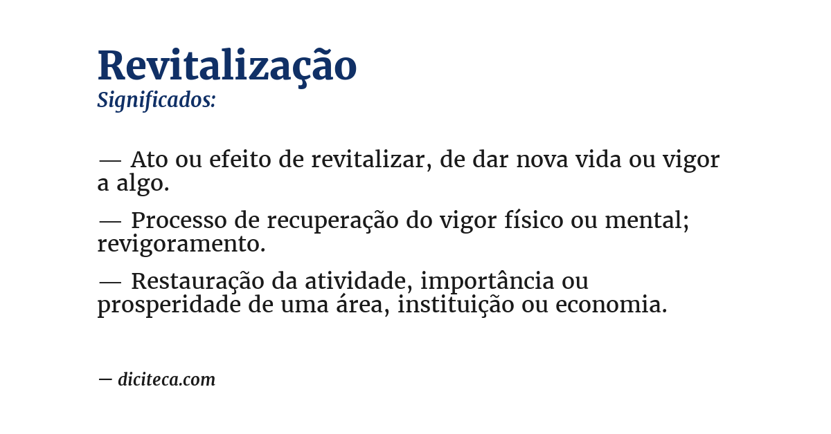 Significado de revitalização