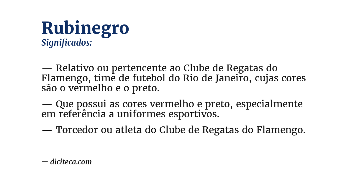 Significado de rubinegro