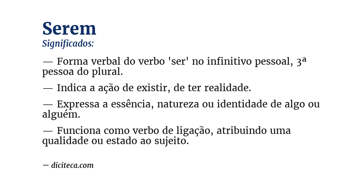 Significado de serem