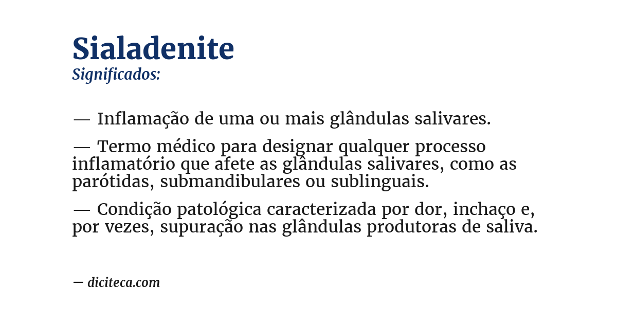 Significado de sialadenite
