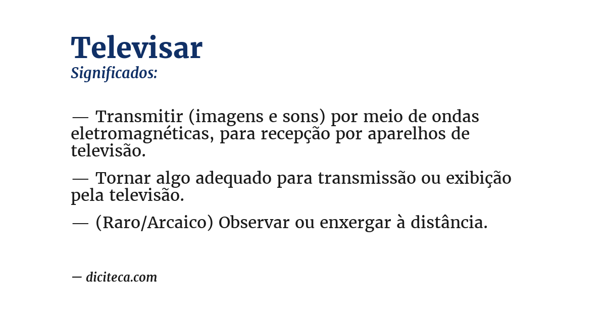 Significado de televisar