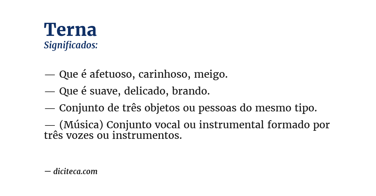 Significado de terna