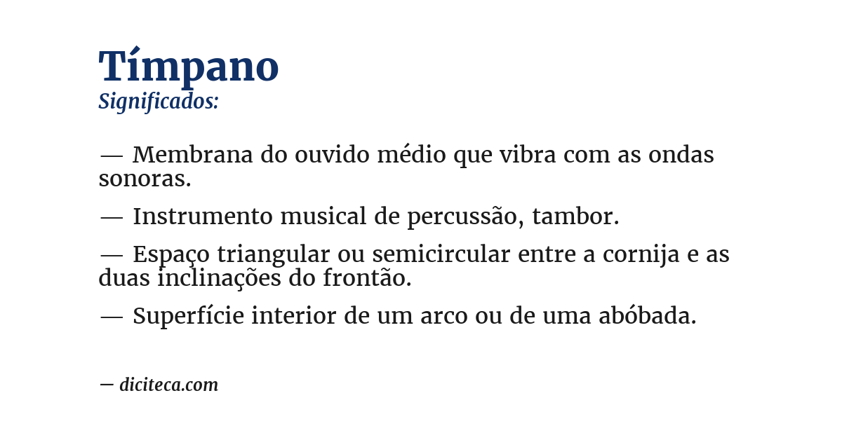 Significado de tímpano