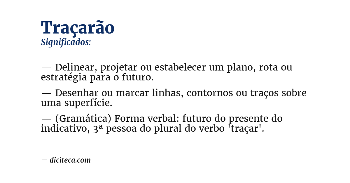 Significado de traçarão