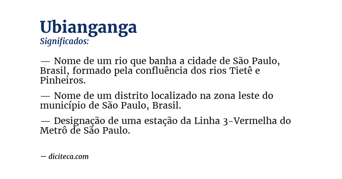 Significado de ubianganga