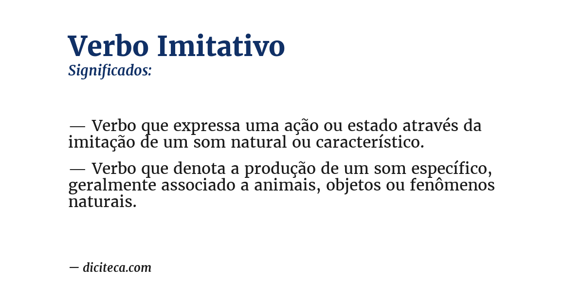 Significado de verbo imitativo