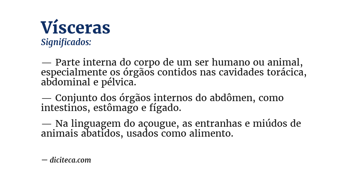 Significado de vísceras